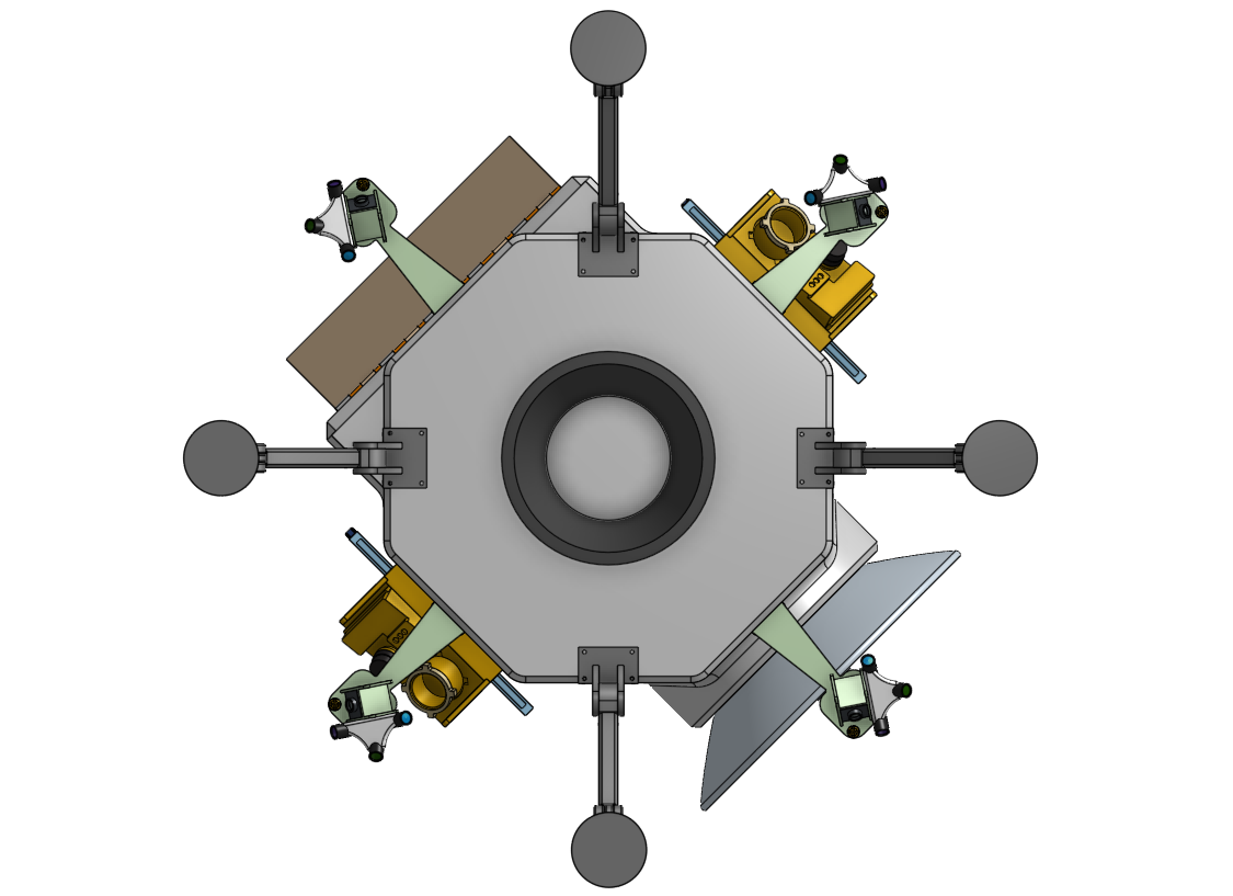 Underside — fuel donut & propellant tanks